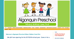 Desktop Screenshot of algonquinpreschool.org